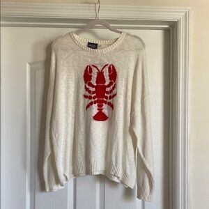 🆕 Lobster 🦞 Cotton Lightweight Off White Viral Sweater